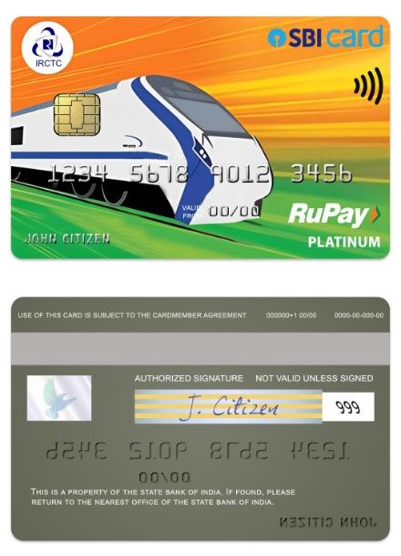 India State Bank of India IRCTC SBI RuPay platinum card
